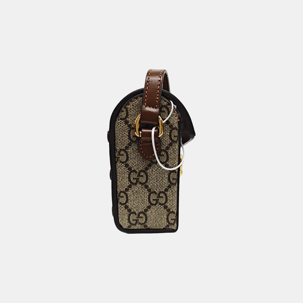 Horsebit 1955 Mini Monogram Coated Canvas Beige