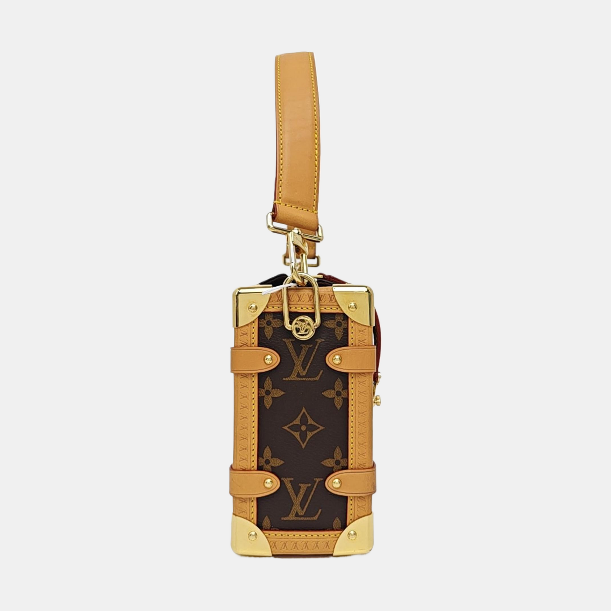 SIDE TRUNK MM Monogram Coated Canvas Brown