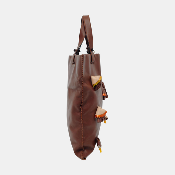 Lambskin Tote Bag Brown
