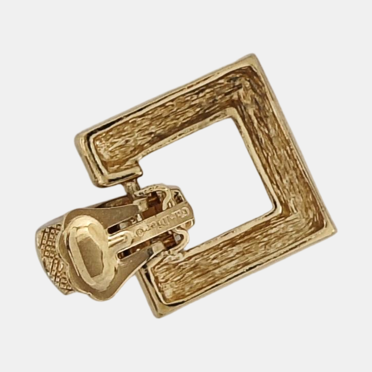 Metal Gold Clip On Earrings
