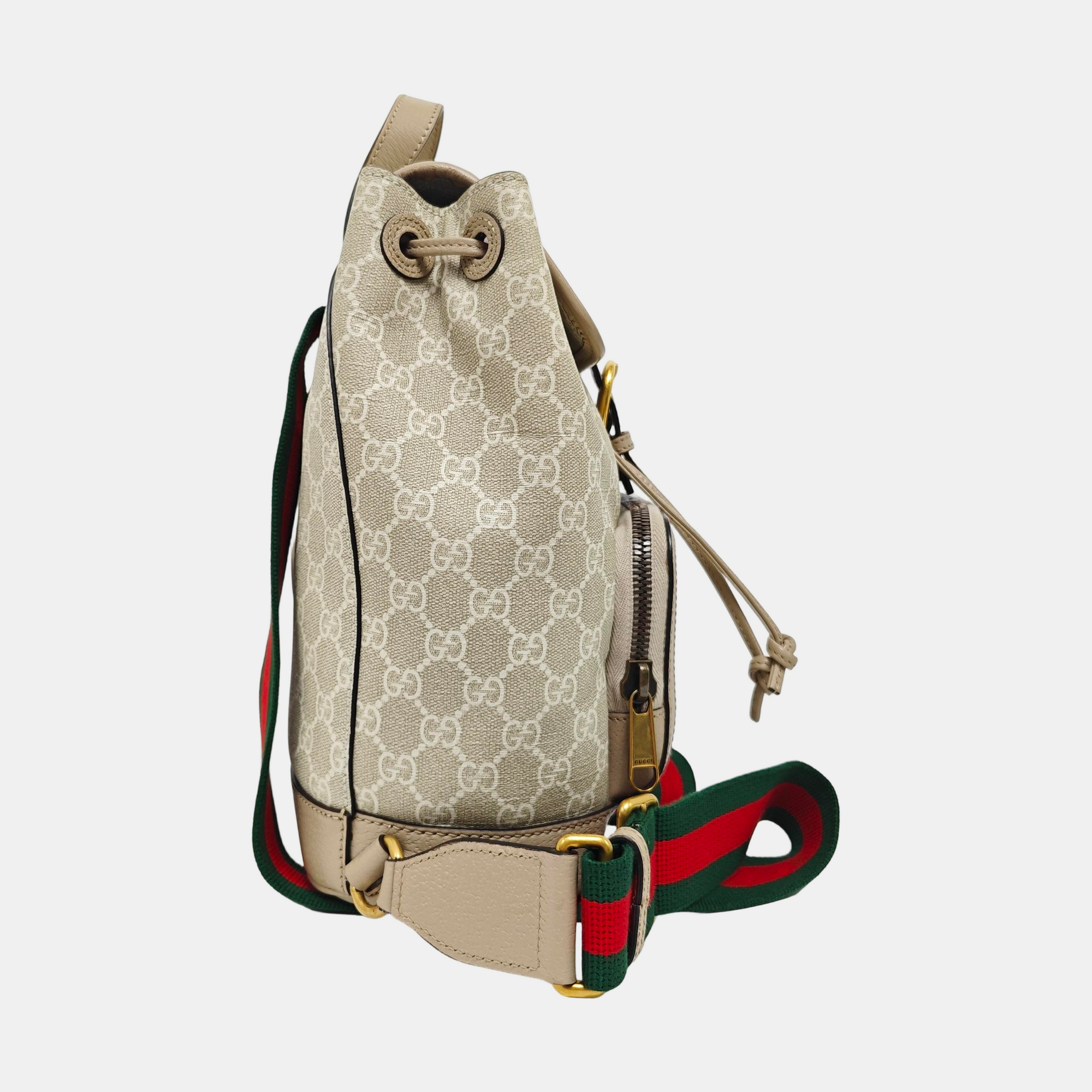 Monogram Coated Canvas Backpack Beige