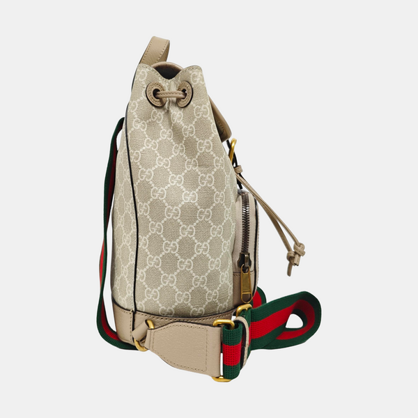 Monogram Coated Canvas Backpack Beige