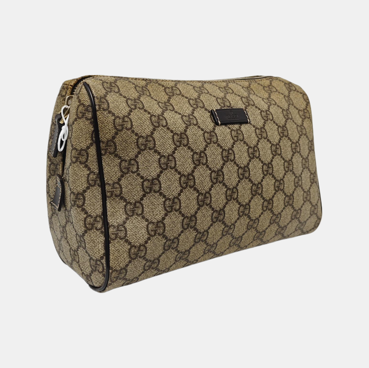 Monogram Coated Canvas Clutch Brown