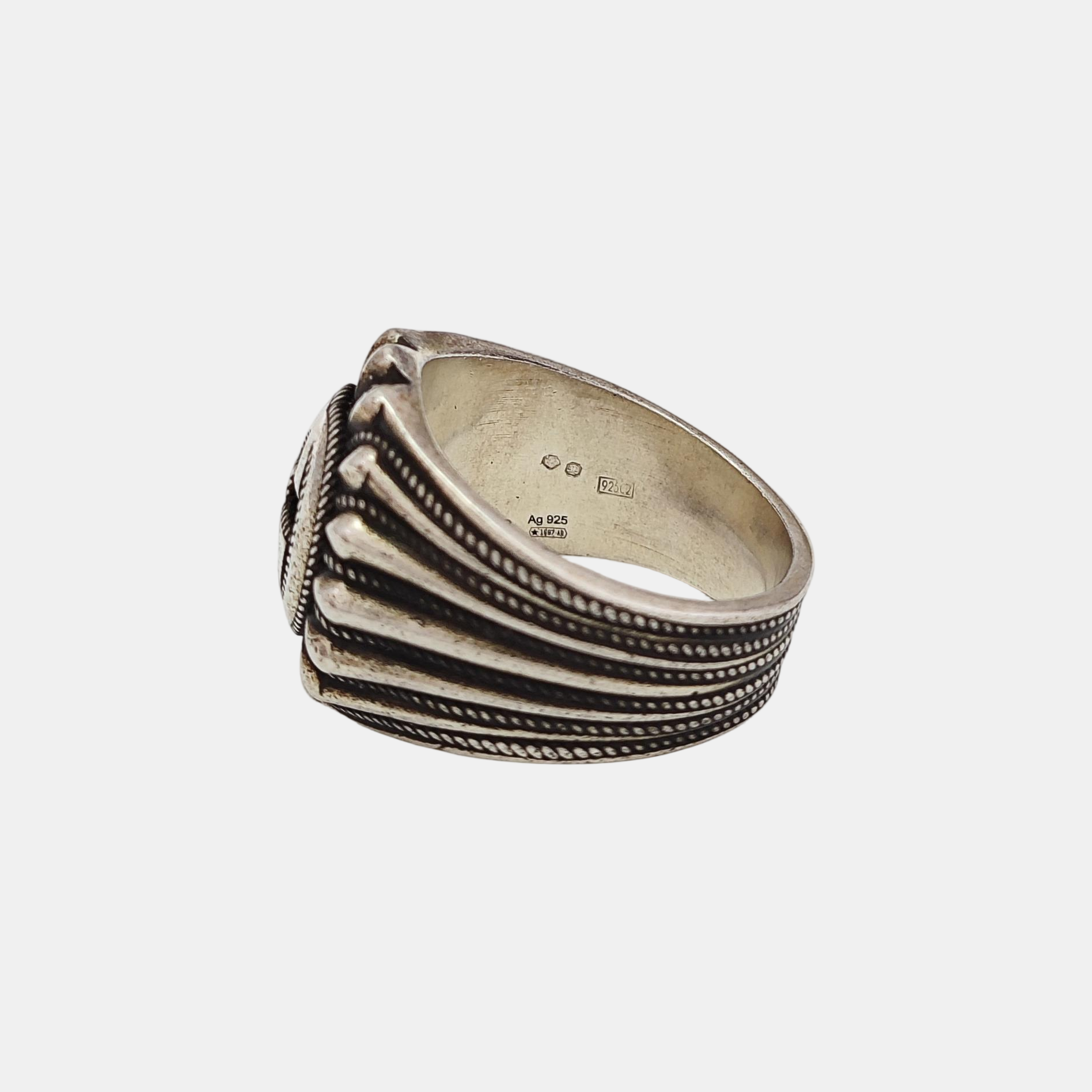 Interlocking G 925 Sterling Silver Ring HK 22