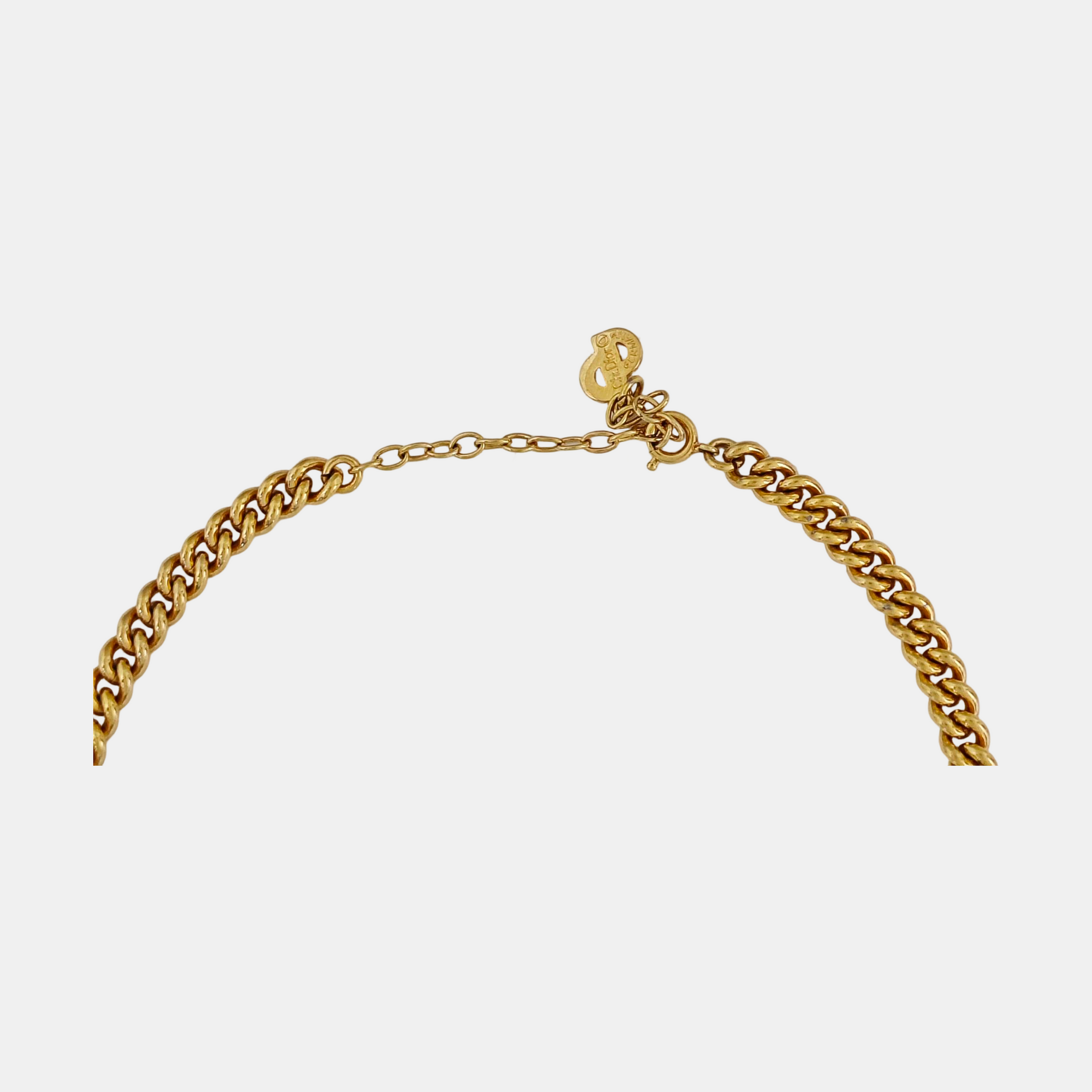 Twist Round Metal Gold Necklace