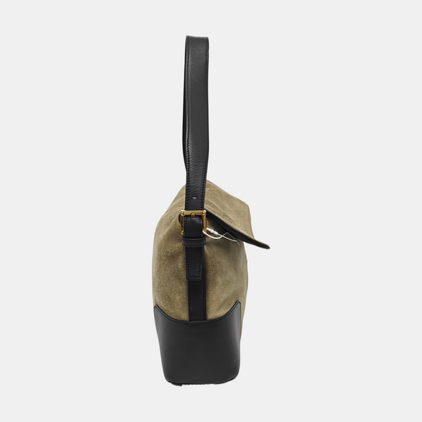 Suede Shoulder Bag Small Brown