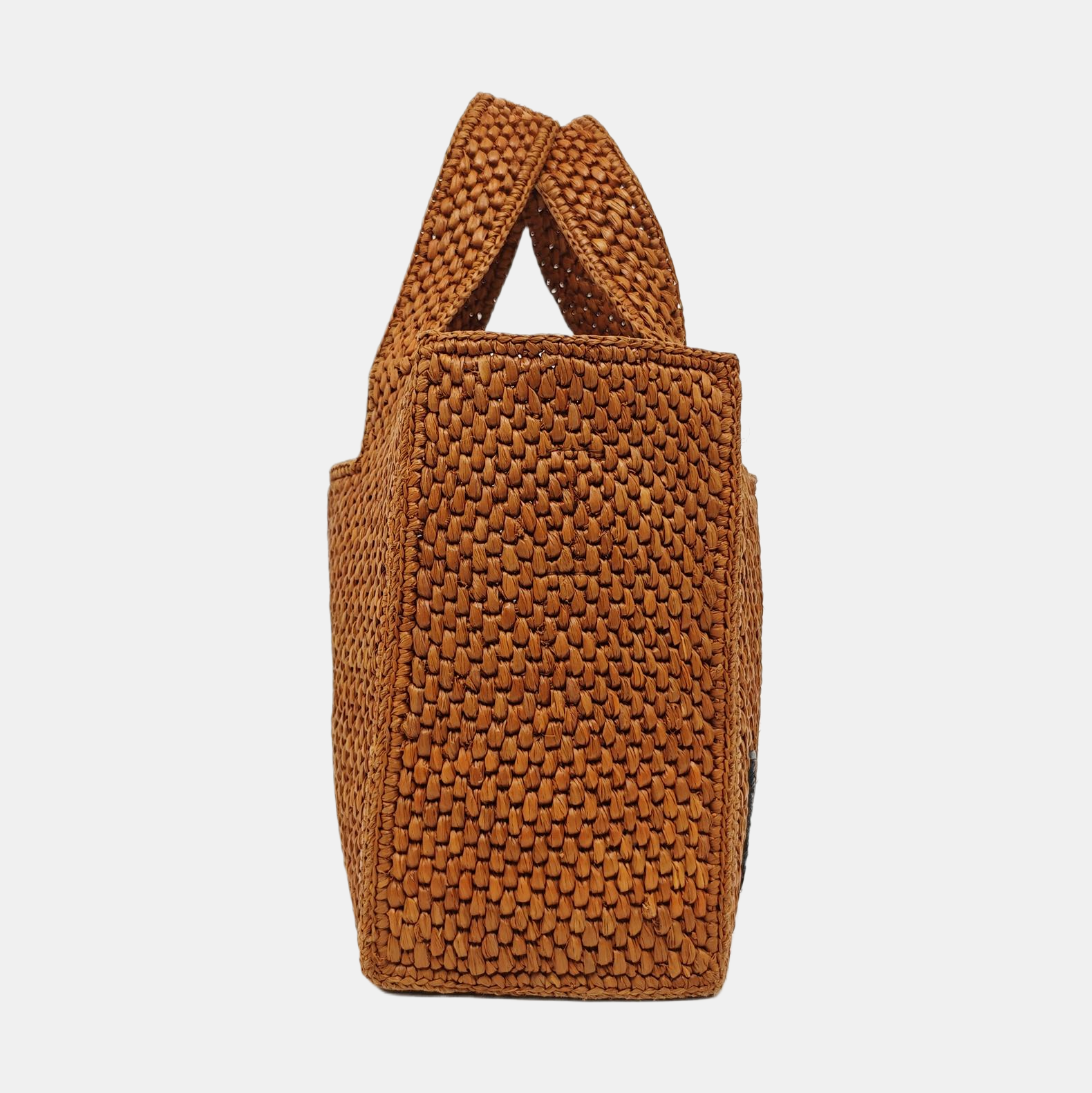 Font Tote Small Straw Brown