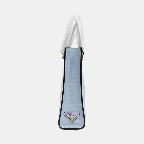 Saffiano Calfskin Tote Bag Small Blue