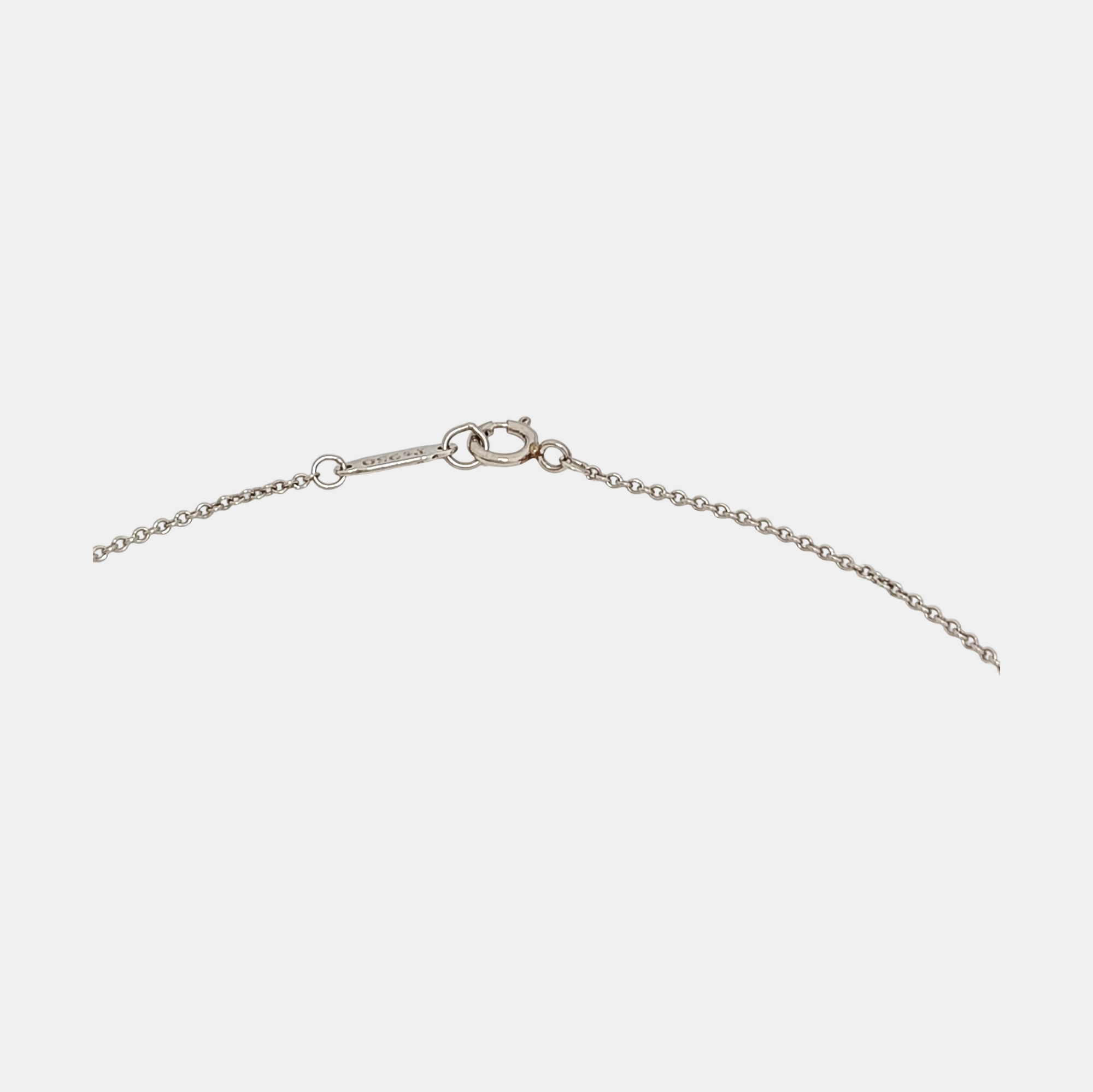 Open Circle Platinum 950 Silver Necklace