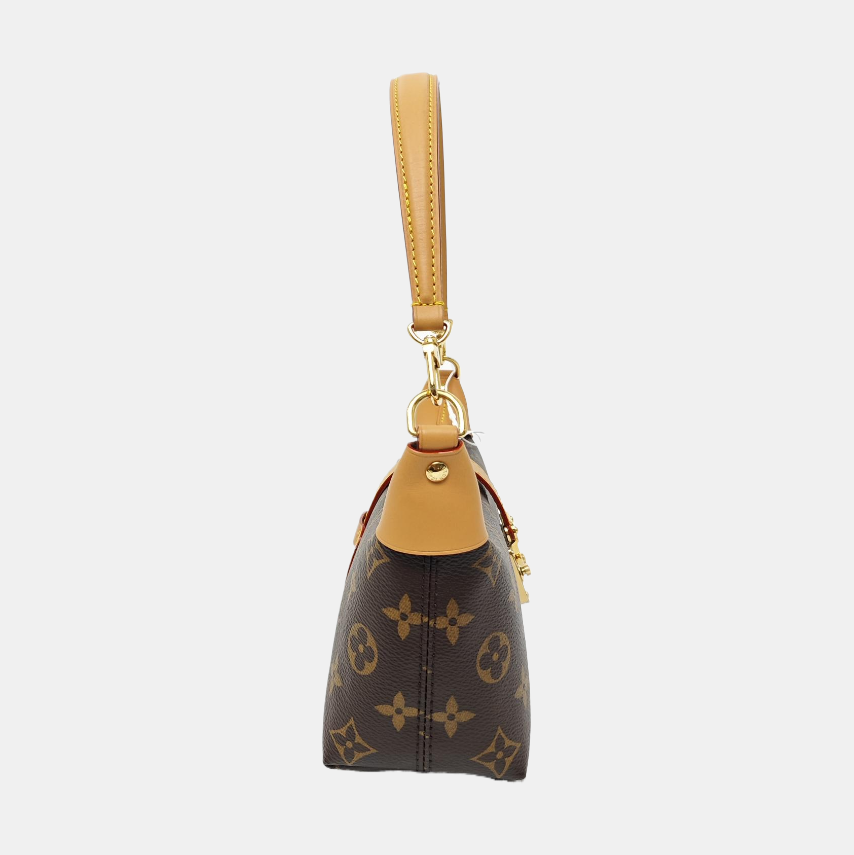 Pochette Mia Monogram Coated Canvas Brown