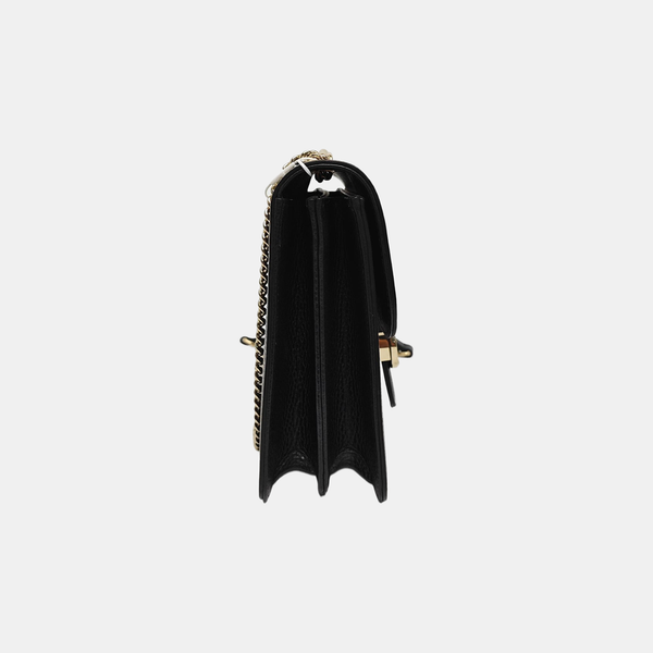 Interlocking G Large Calfskin Black