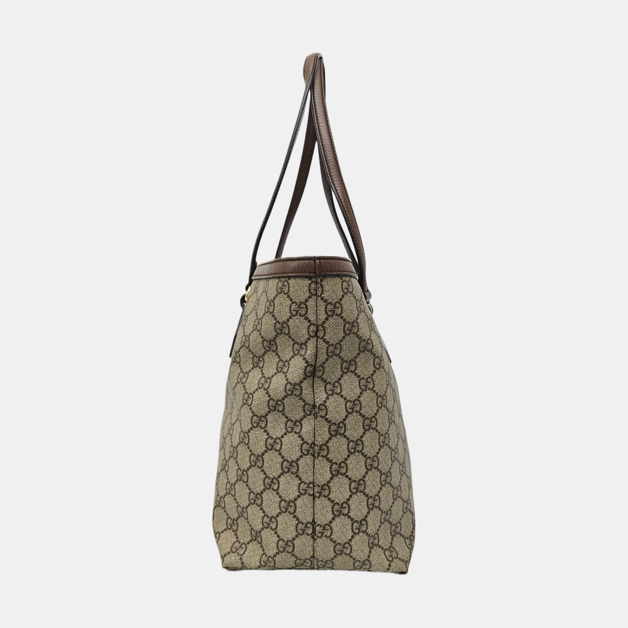 Monogram Coated Canvas Tote Bag Brown