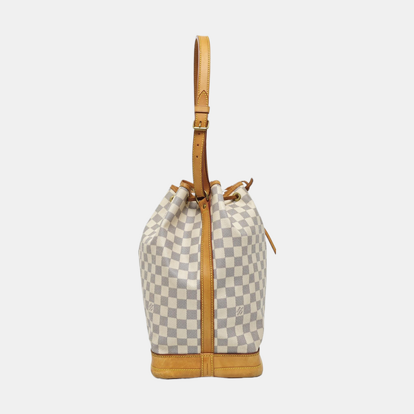NOÉ GM Damier Azur Coated Canvas White