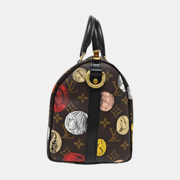 SPEEDY 25 Monogram Coated Canvas Brown
