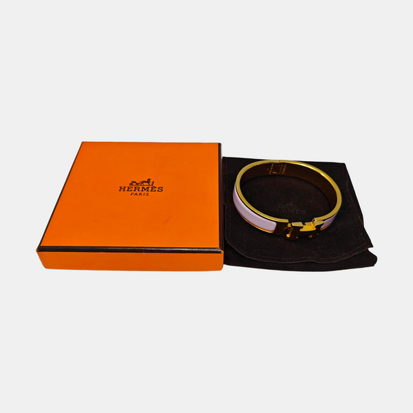 Clic H Metal Gold Bangle