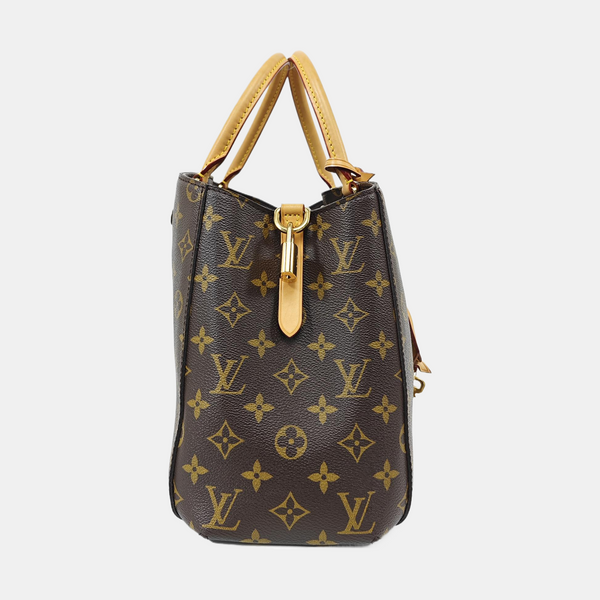 MONTAIGNE Monogram Coated Canvas Brown