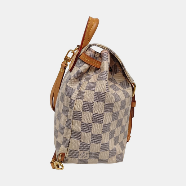 SPERONE BB Damier Azur Coated Canvas White