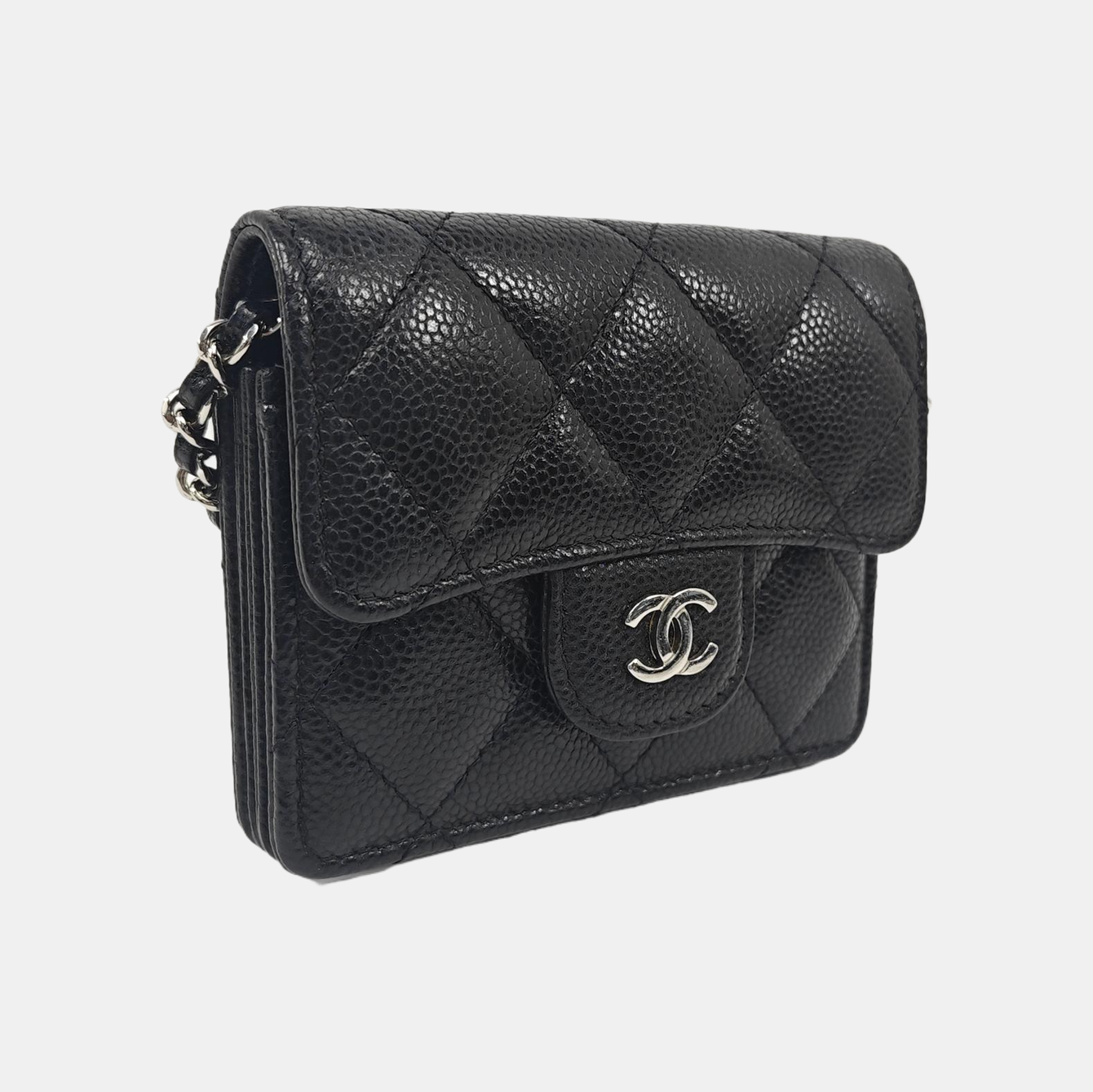 CLASSIC FLAP Quilted Grained Calfskin Black