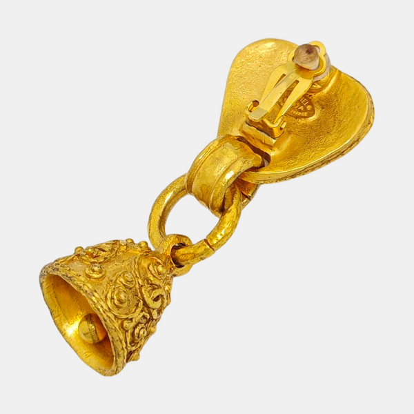 Metal Gold Clip On Earrings