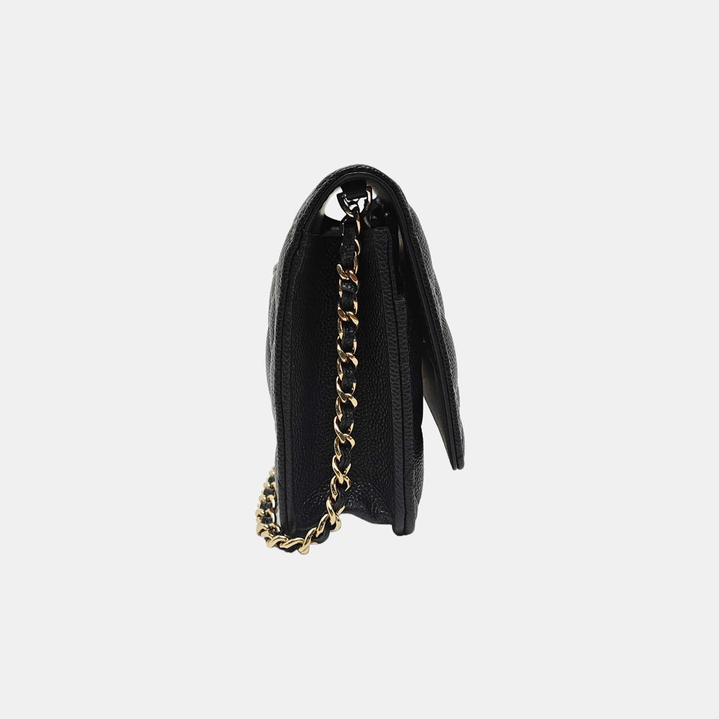 TRENDY CC Quilted Grained Calfskin Black