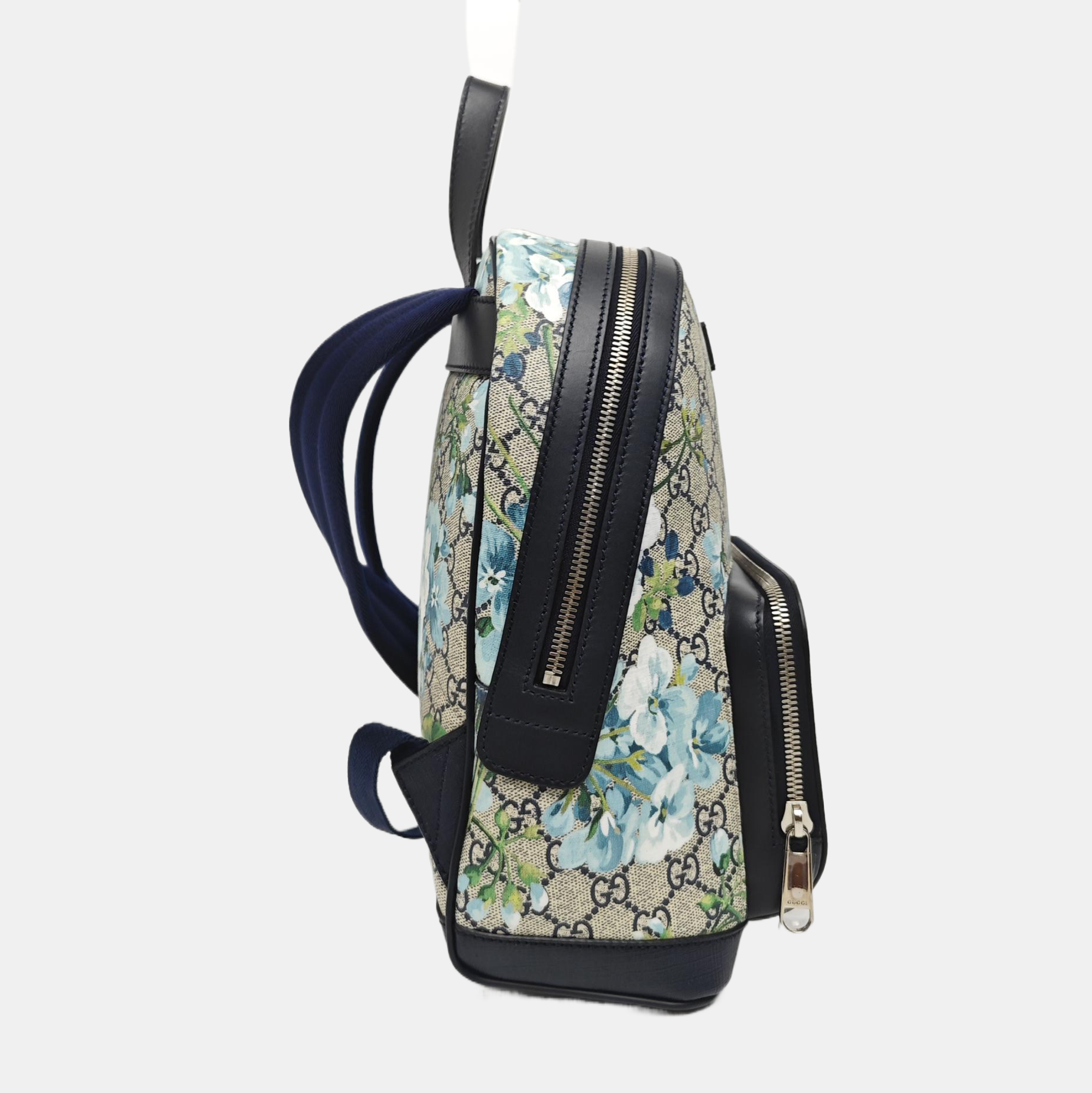 GG Blooms Small Monogram Coated Canvas Black