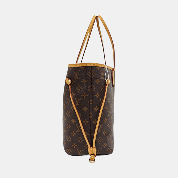 NEVERFULL MM Monogram Coated Canvas Brown