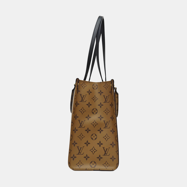 ONTHEGO MM Monogram Coated Canvas Brown