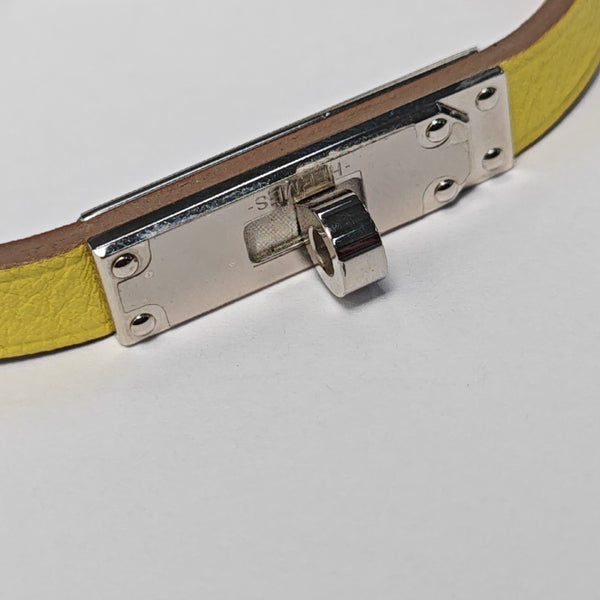 Micro Kelly Leather Yellow Bracelet