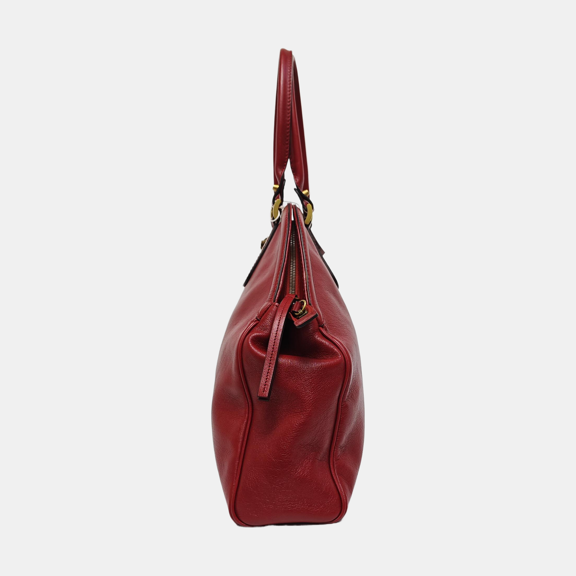 Re(belle) Large Calfskin Red