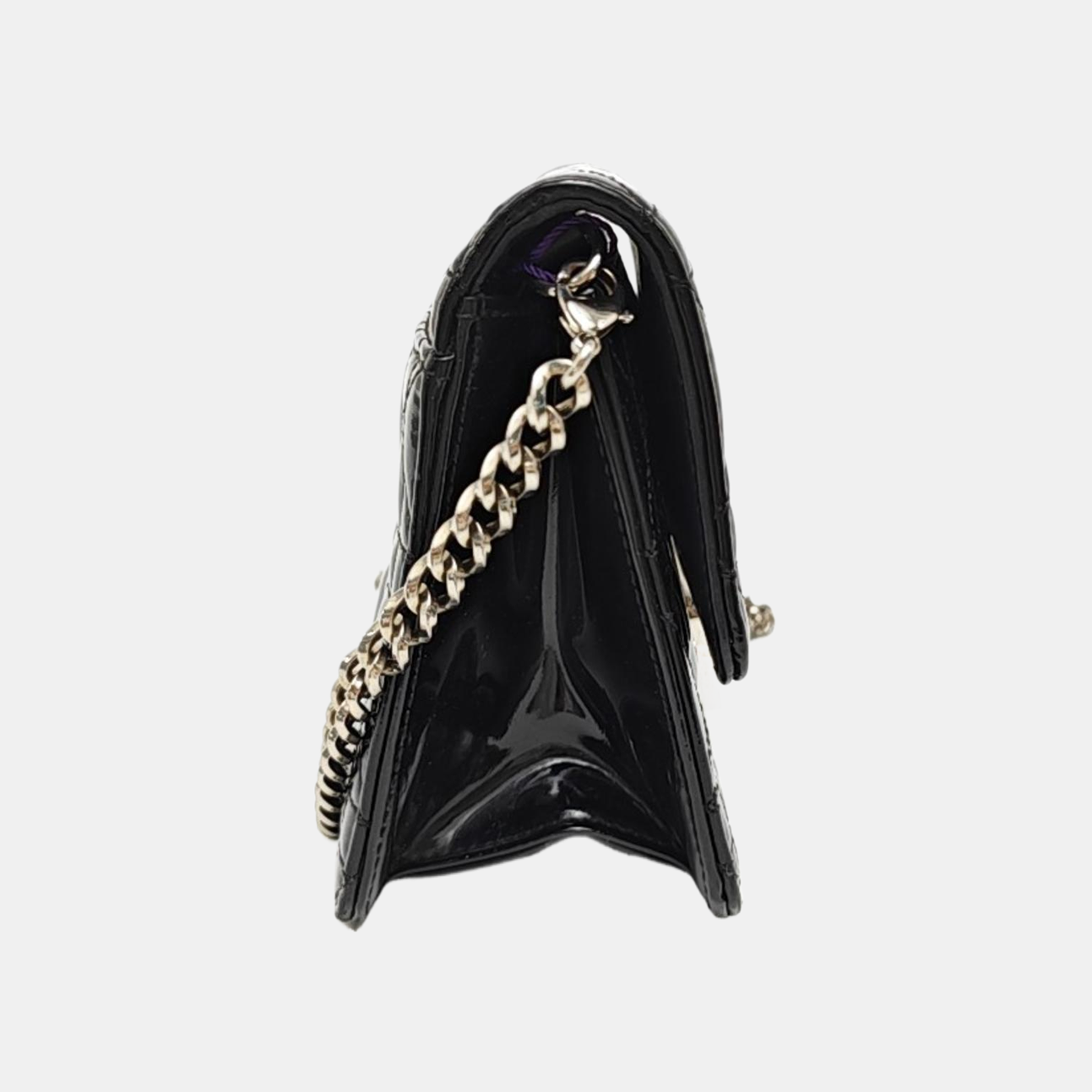 Miss Dior Cannage Patent Leather Black