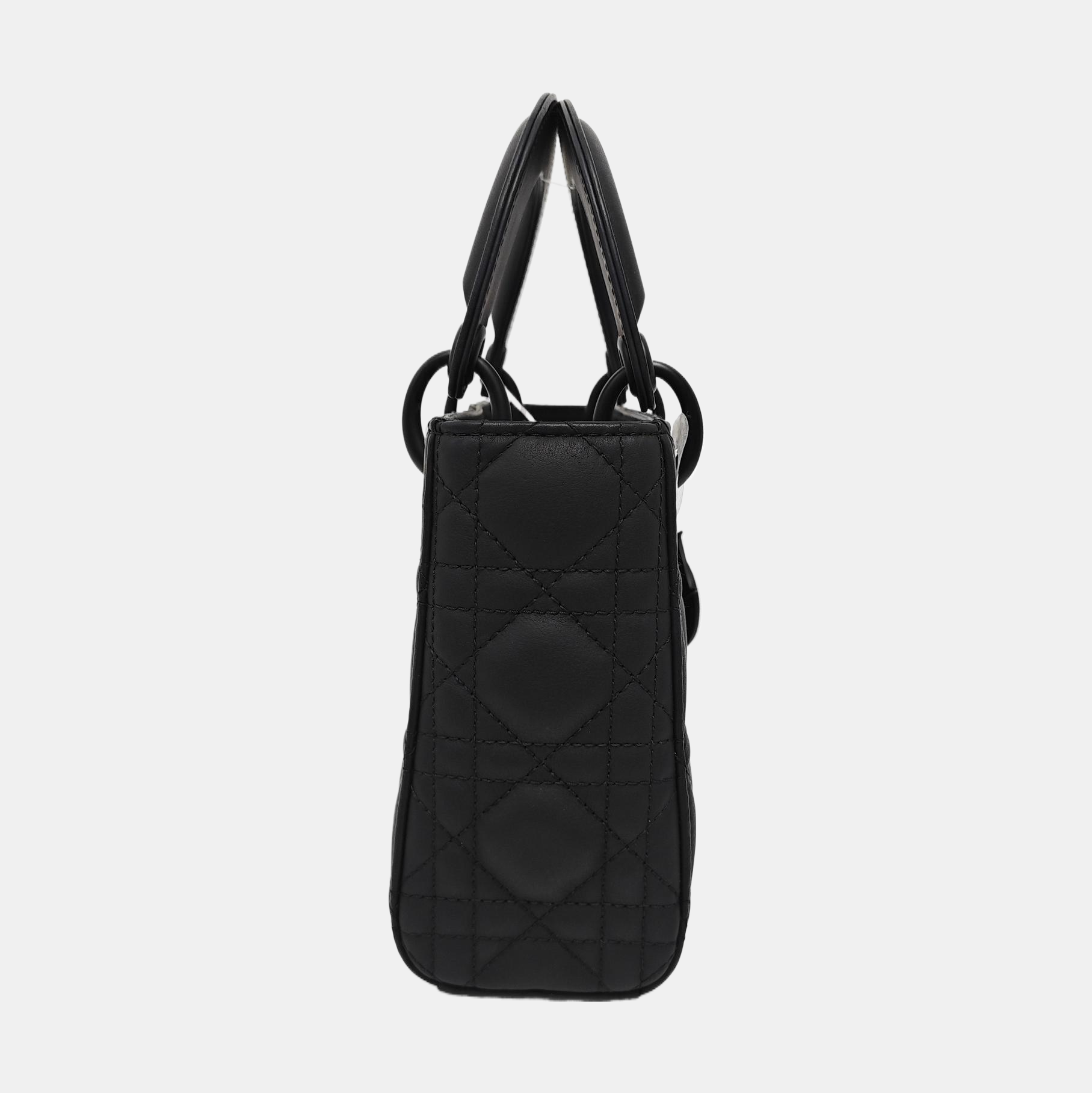 Lady Dior Mini Cannage Calfskin Black