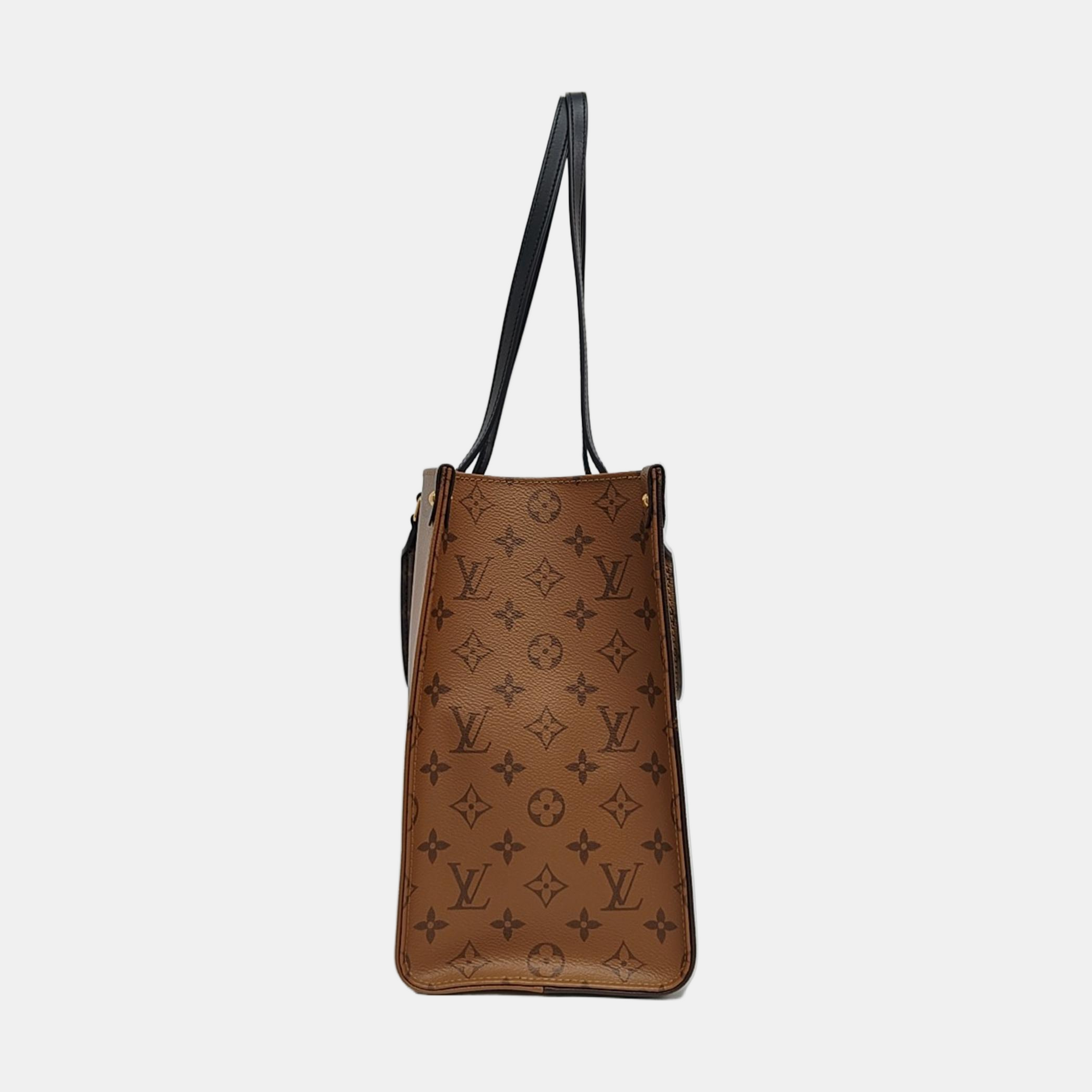 ONTHEGO MM Monogram Coated Canvas Brown