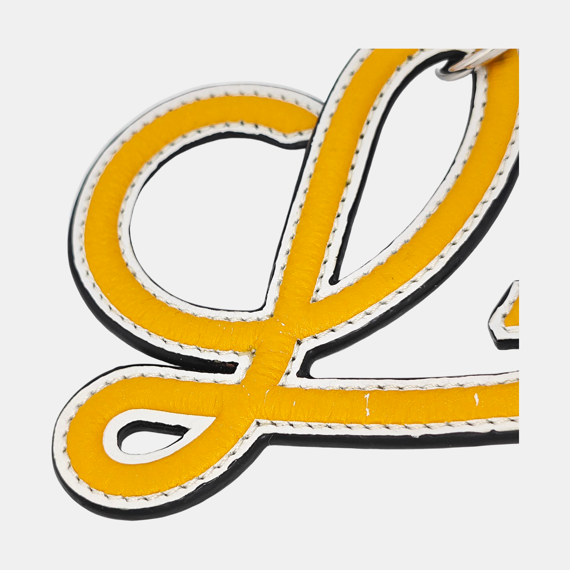 Leather Bag Charm Yellow