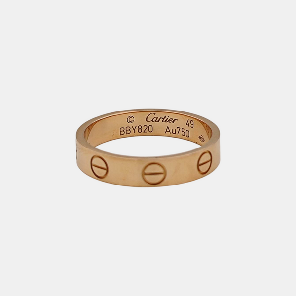 LOVE 18k Rose Gold Ring EU 49