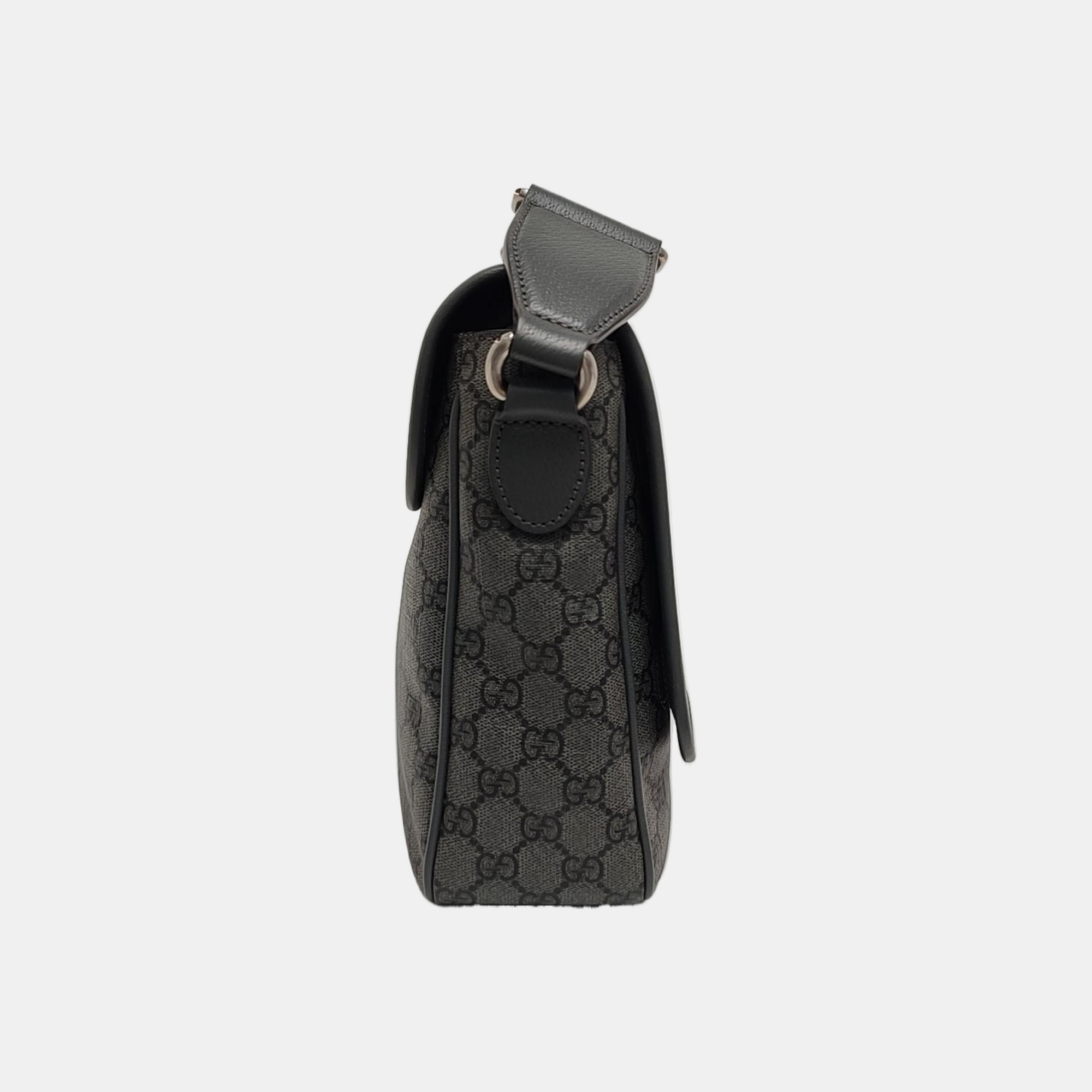 Ophidia Medium Monogram Coated Canvas Gray