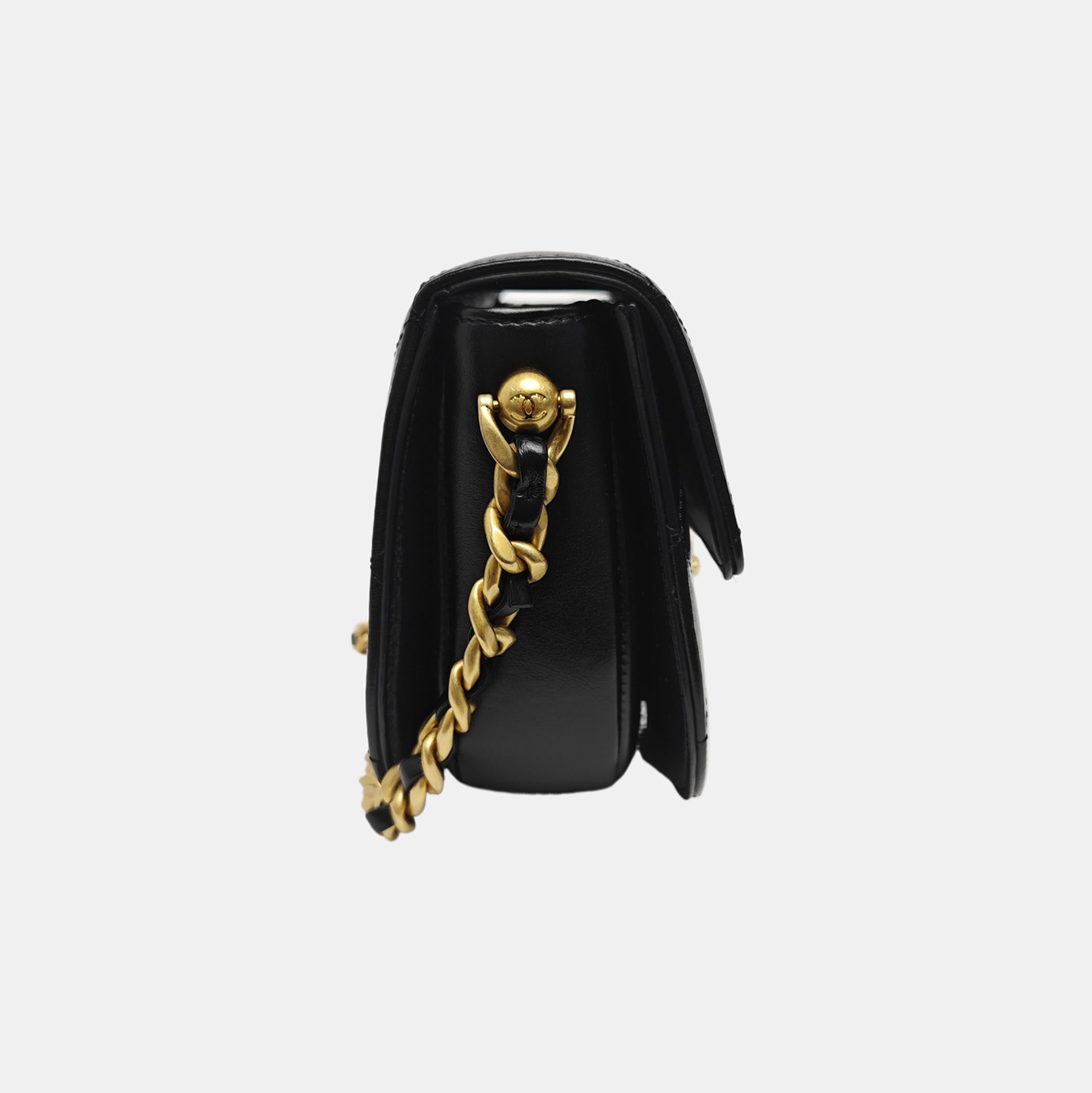 Quilted Calfskin Shoulder Bag Black