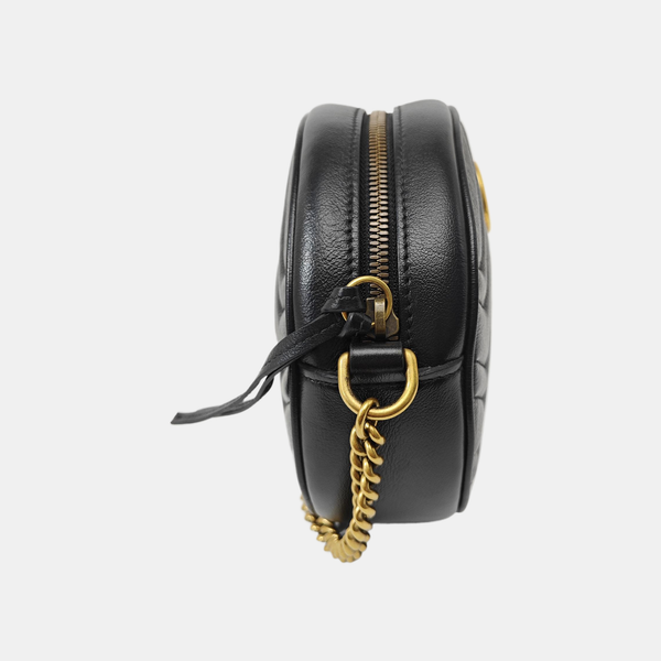 GG Marmont Mini Quilted Calfskin Black