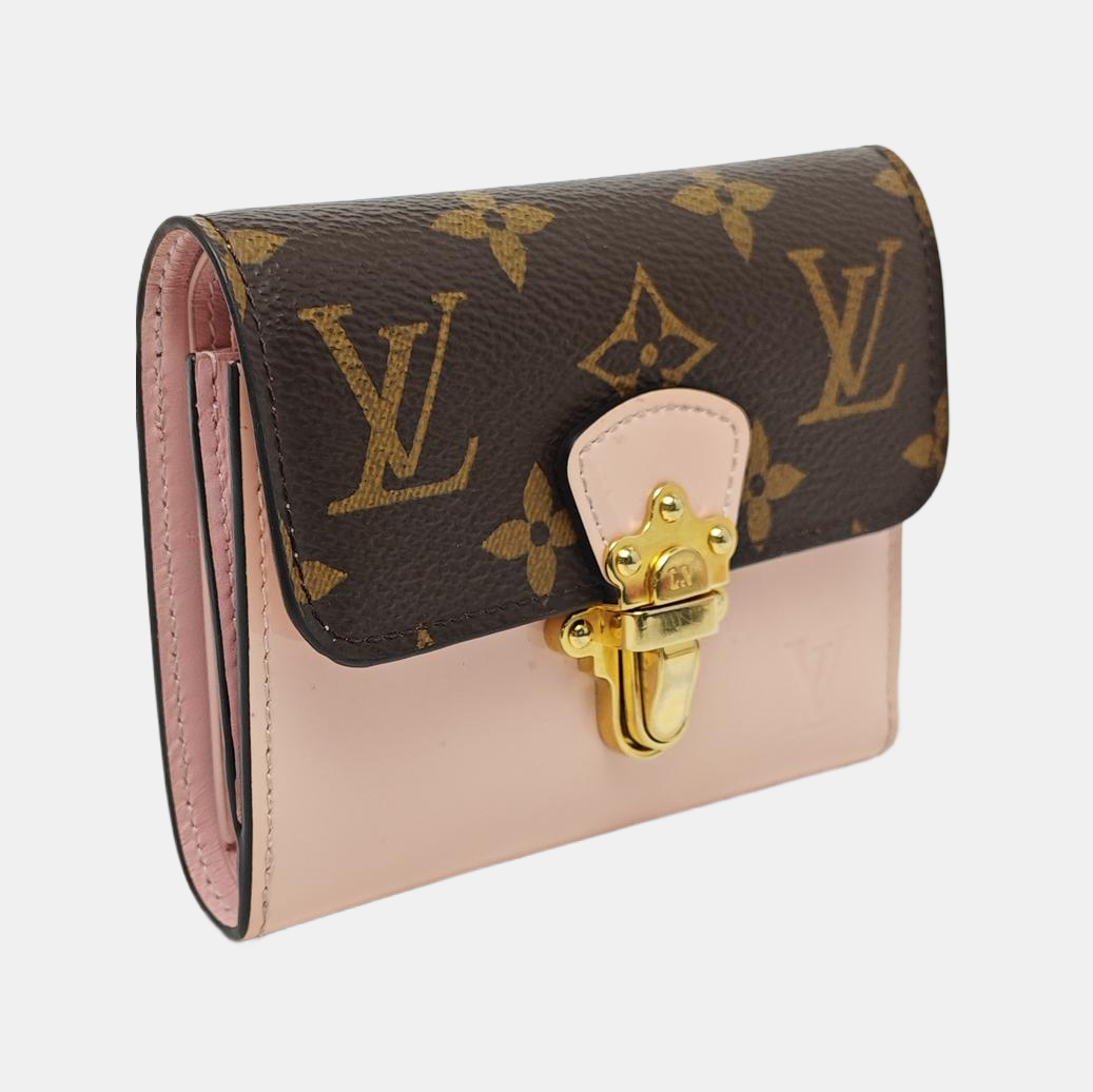 CHERRYWOOD Monogram Calfskin Pink Wallet
