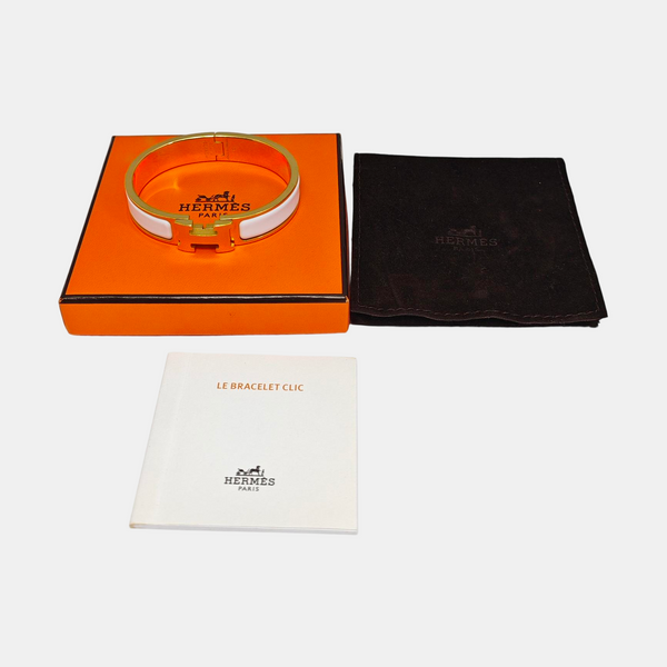 Clic H Metal Gold Bangle