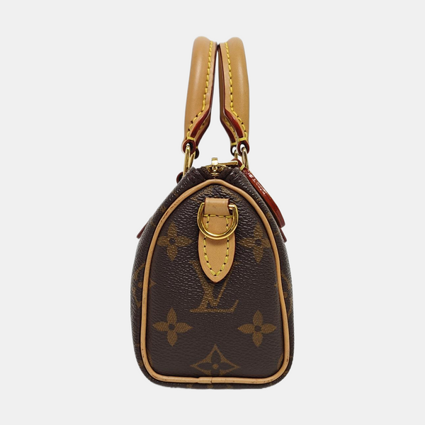 SPEEDY Nano Monogram Coated Canvas Brown