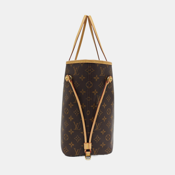 NEVERFULL MM Monogram Coated Canvas Brown