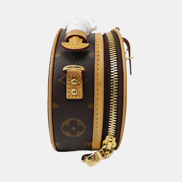 BOITE CHAPEAU Mini Monogram Coated Canvas Brown