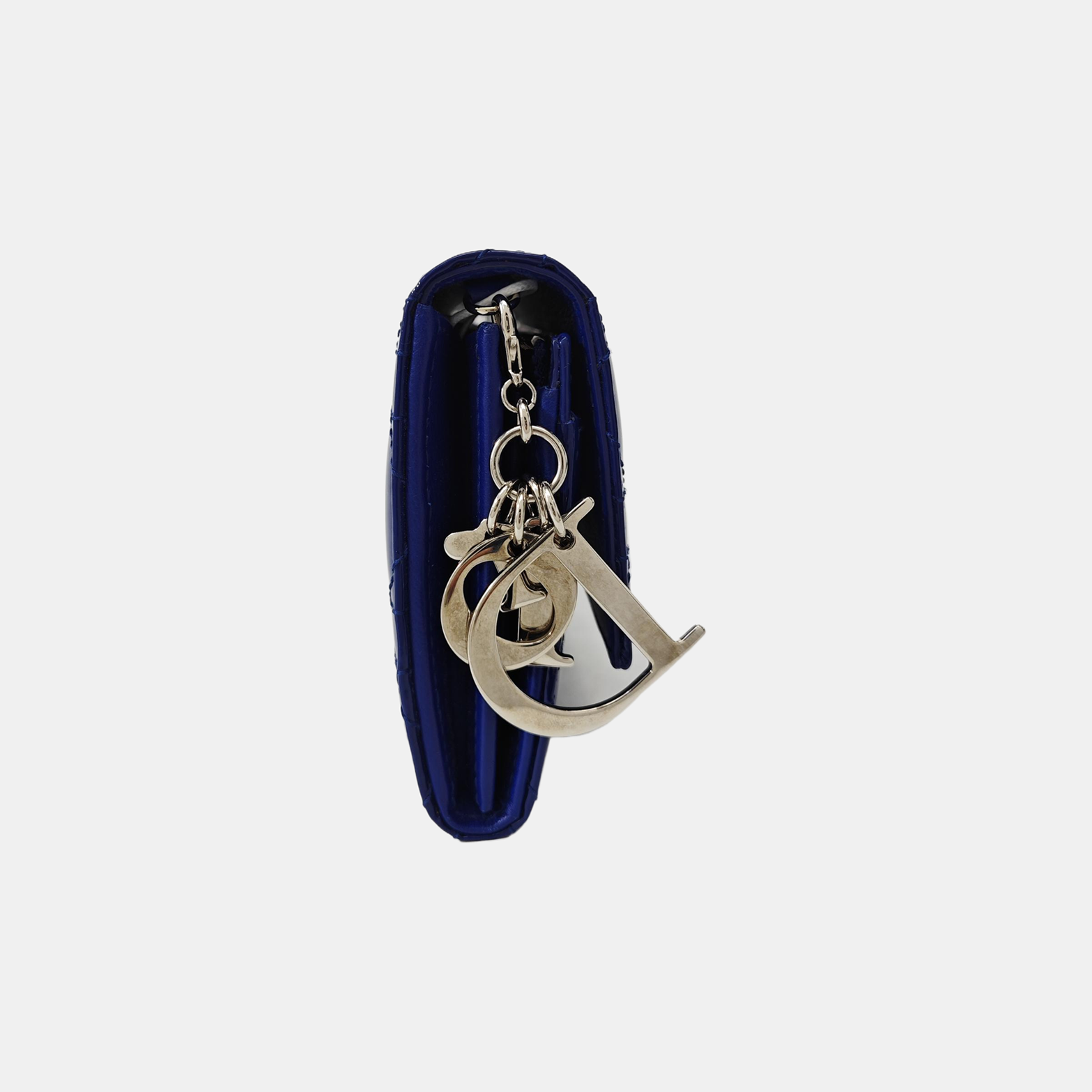 Lady Dior Small Cannage Patent Leather Blue