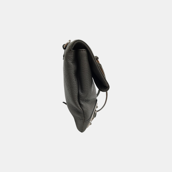 Classic Metallic Edge City Lambskin Grey