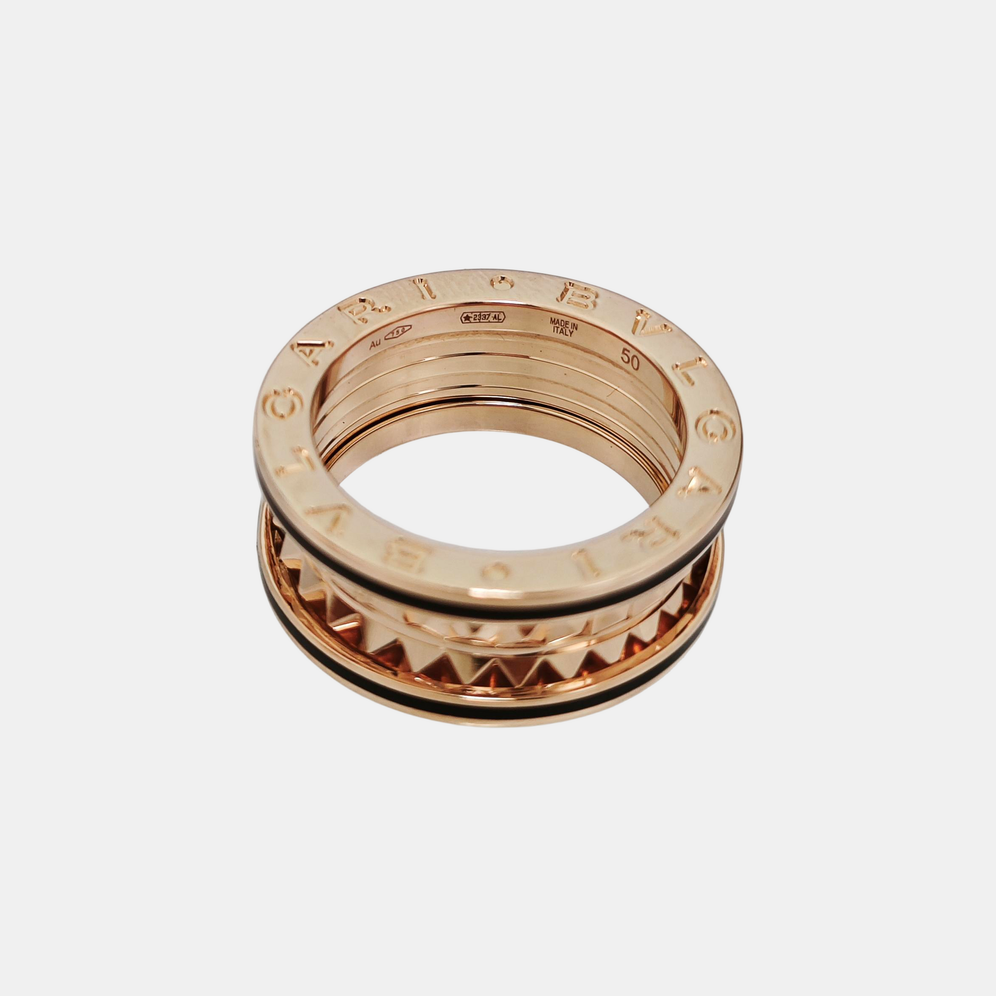 B.ZERO1 18k Rose Gold Ring EU 50