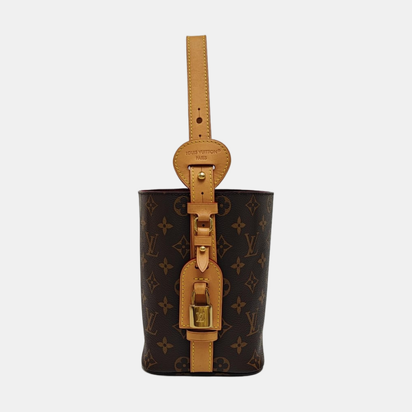 ALL IN BB Monogram Coated Canvas Brown