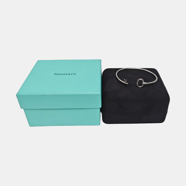 Tiffany Keys 18k White Gold Silver Bangle