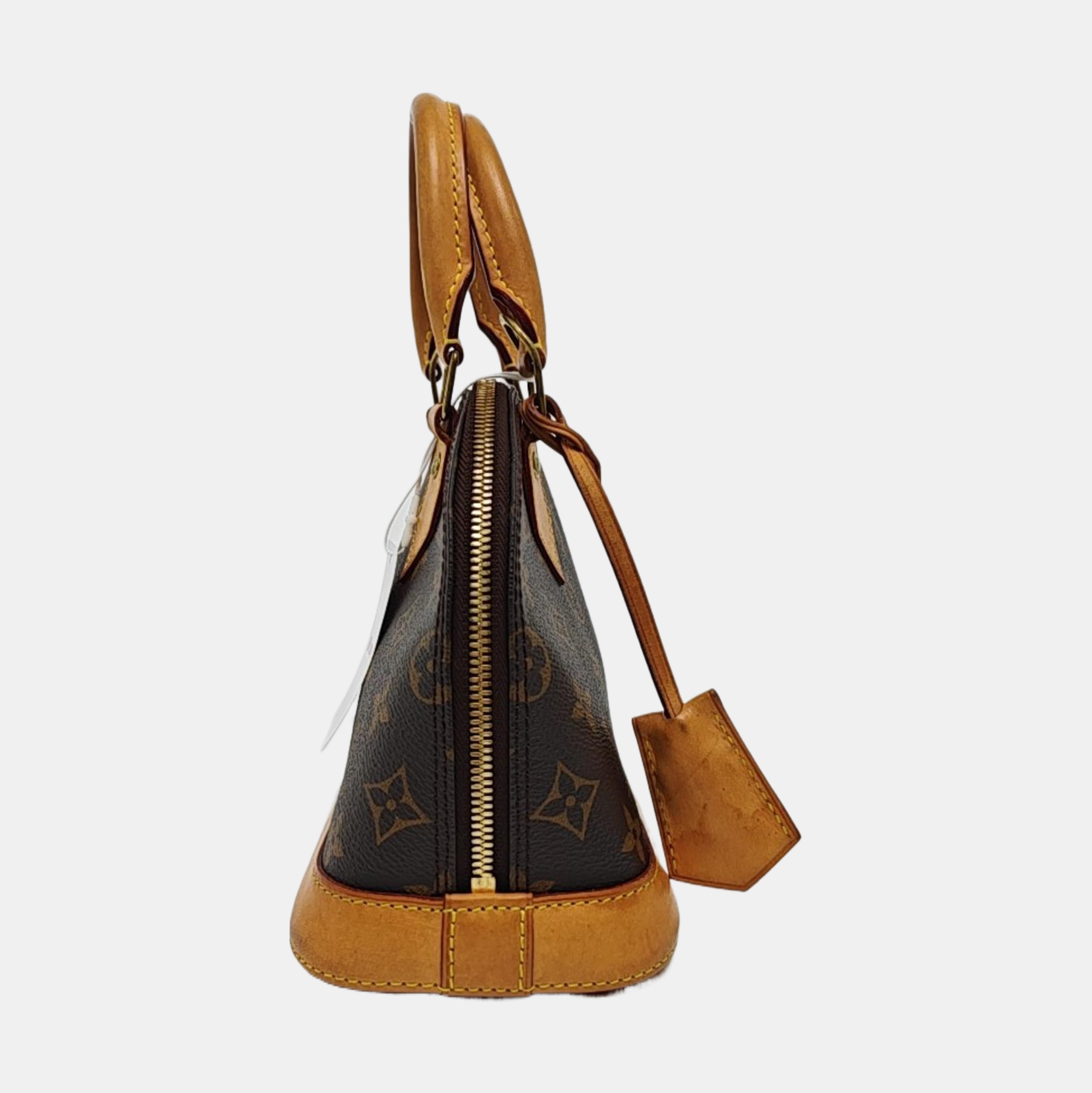 ALMA BB Monogram Coated Canvas Brown