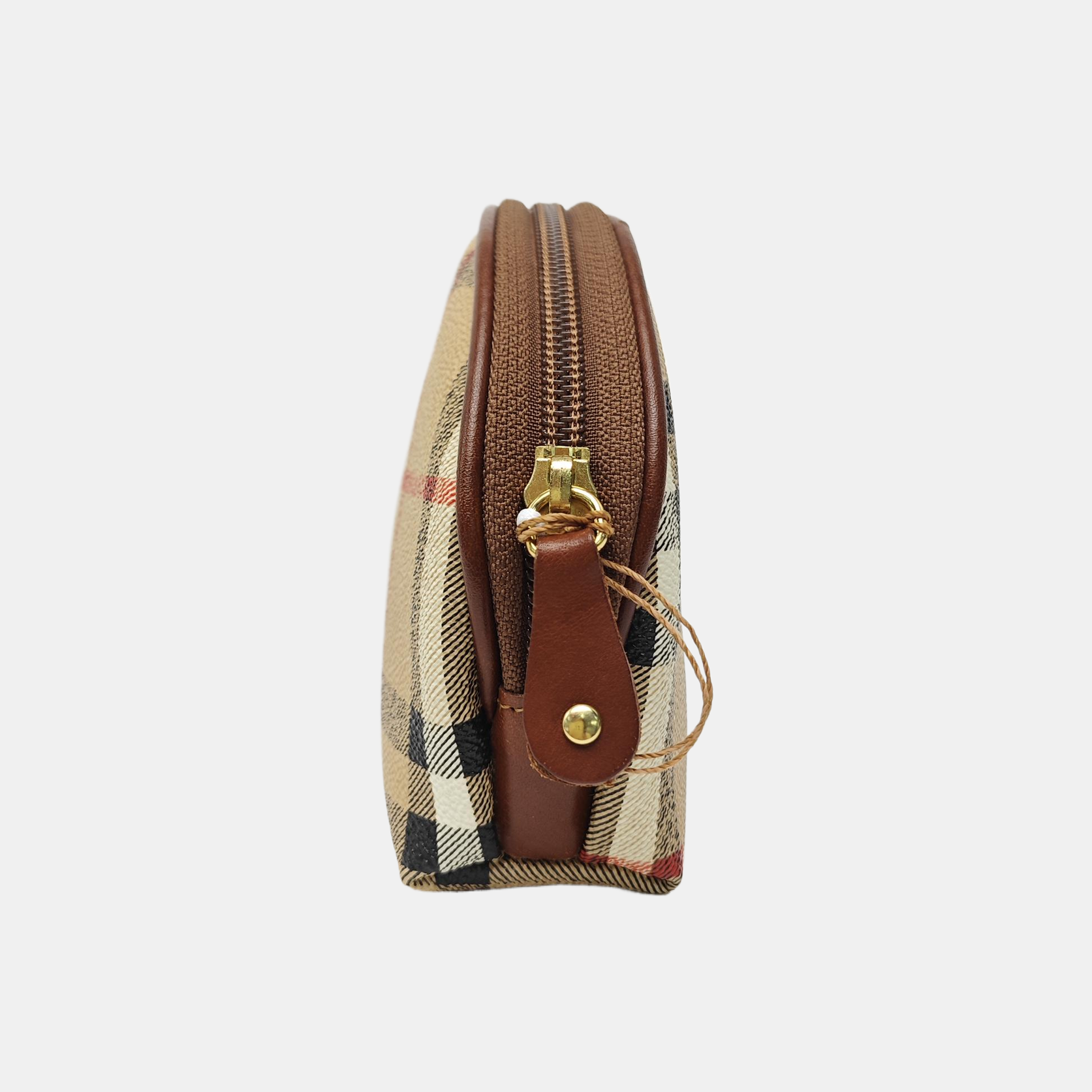 Coated Canvas Shoulder Bag Brown