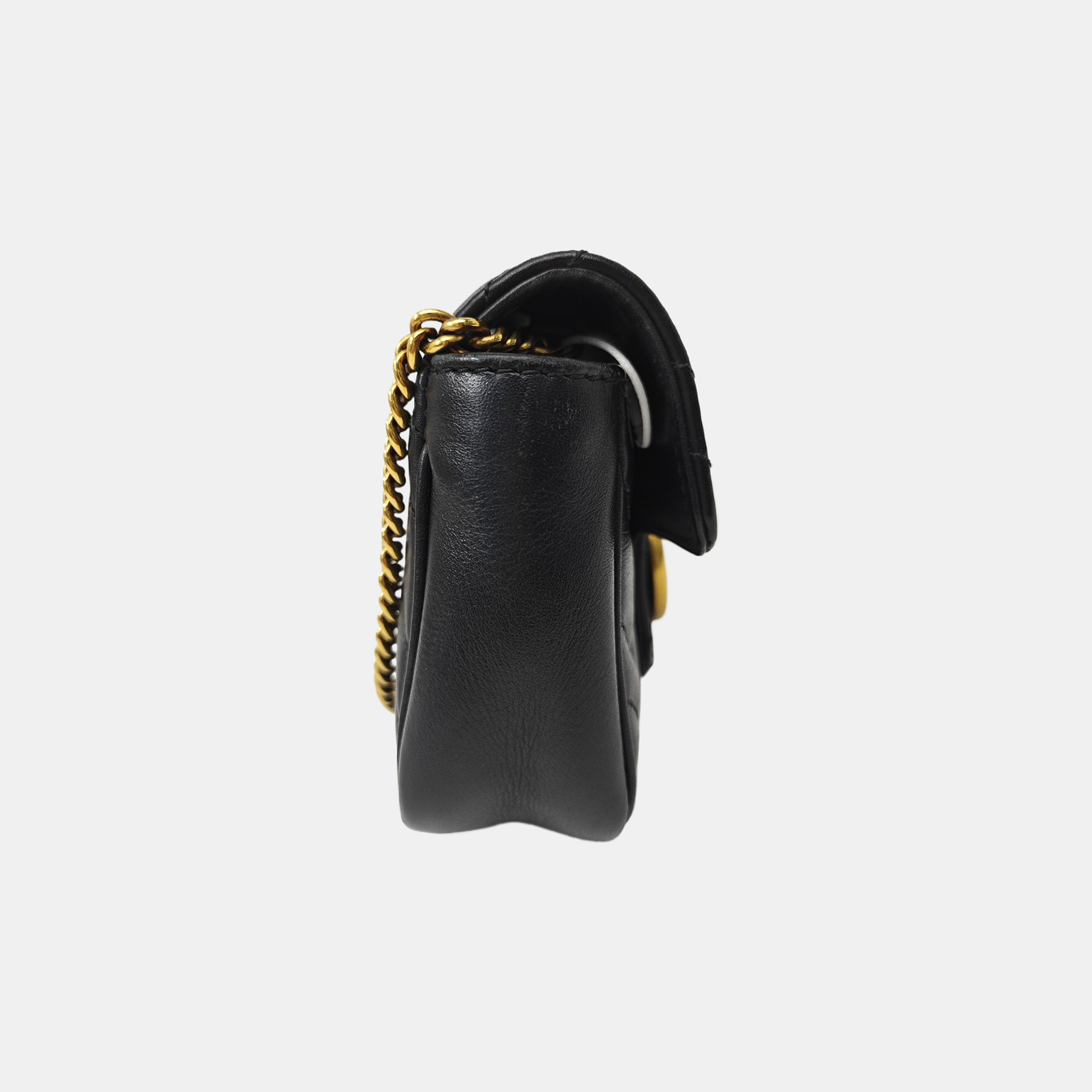 GG Marmont Mini Quilted Calfskin Black